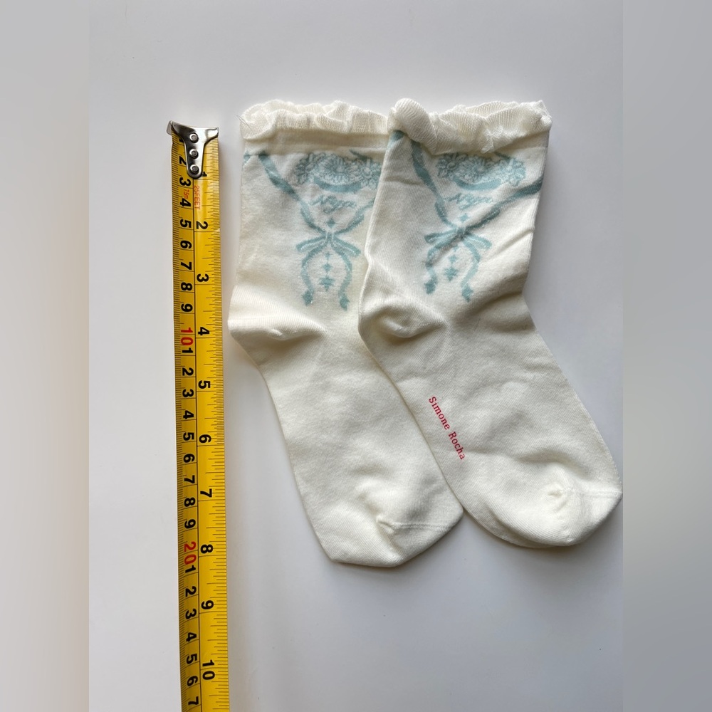 Simone Rocha White and Blue Socks - Picture 4 of 5